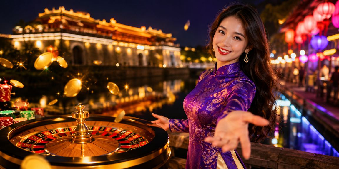 Cảnh quay bàn roulette sang trọng tại Huế